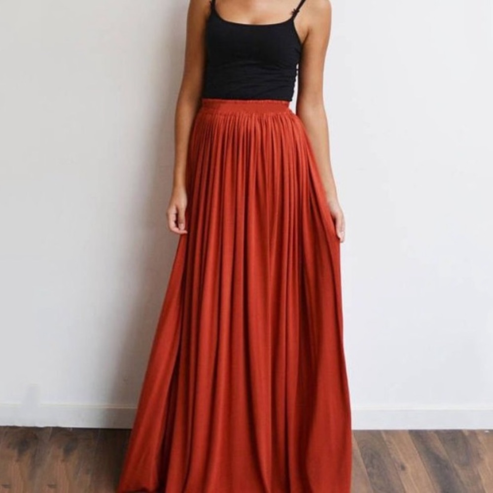 Rust Maxi Skirt